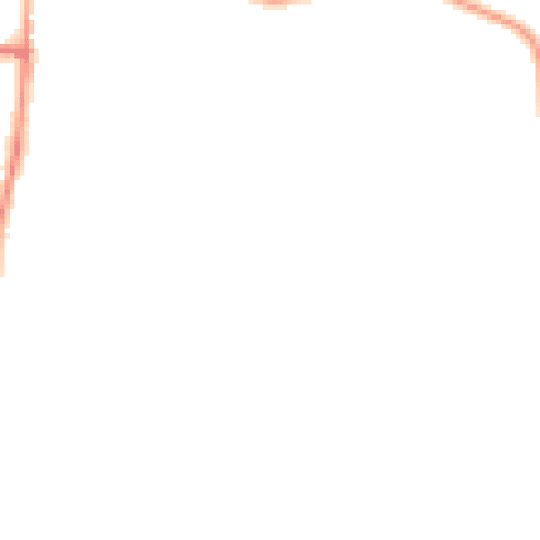 Night-time road noise heatmap for GU28 0BT