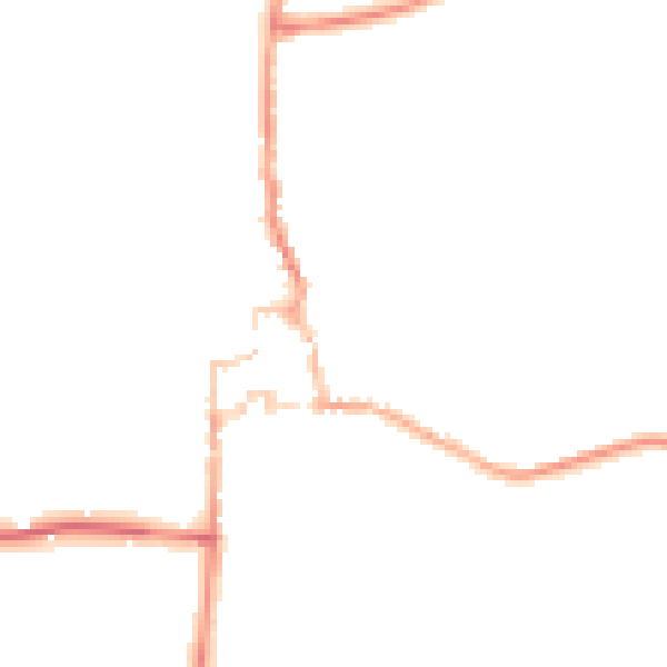 Night-time road noise heatmap for GU28 0DA