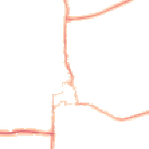 Night-time road noise heatmap for GU28 0DD