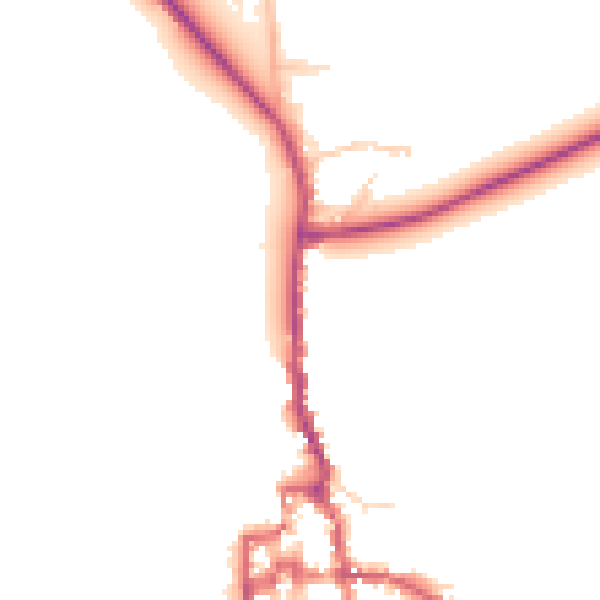 Daytime road noise heatmap for GU28 0DL