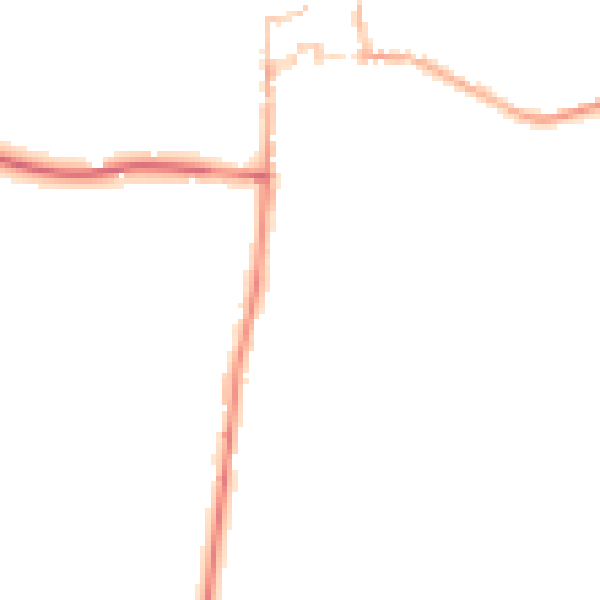 Night-time road noise heatmap for GU28 0EA