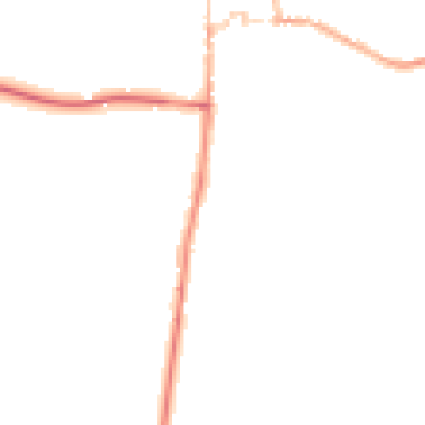 Night-time road noise heatmap for GU28 0EB