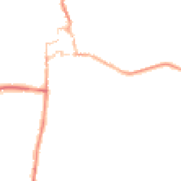 Night-time road noise heatmap for GU28 0FB