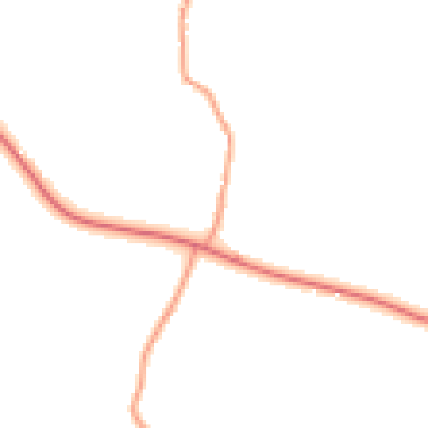 Daytime road noise heatmap for GU28 0HR