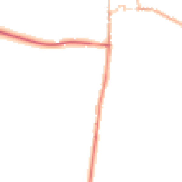 Night-time road noise heatmap for GU28 0HT