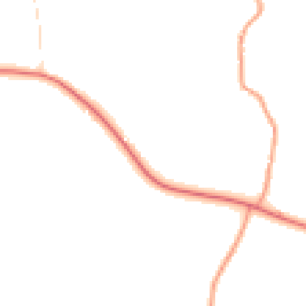 Daytime road noise heatmap for GU28 0JJ