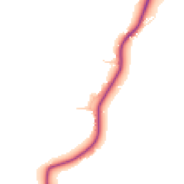 Daytime road noise heatmap for GU28 0LA