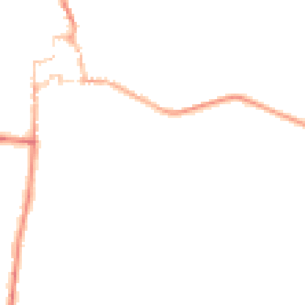 Night-time road noise heatmap for GU28 0SA