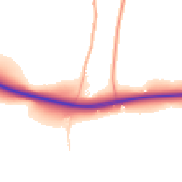 Daytime road noise heatmap for GU28 9AW
