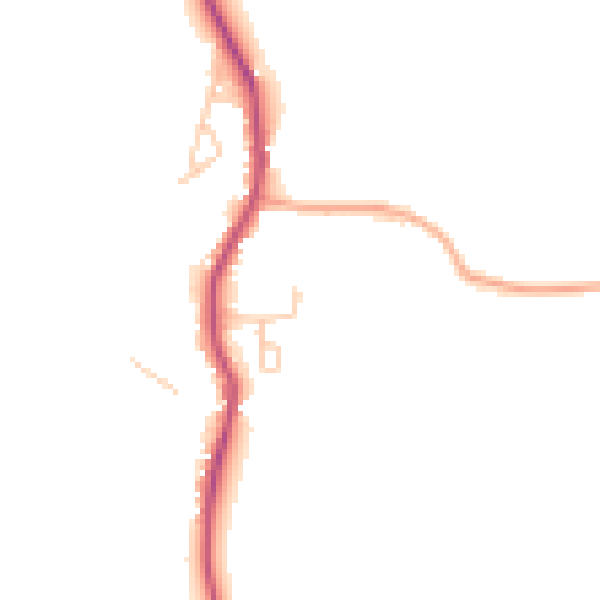 Daytime road noise heatmap for GU28 9ED