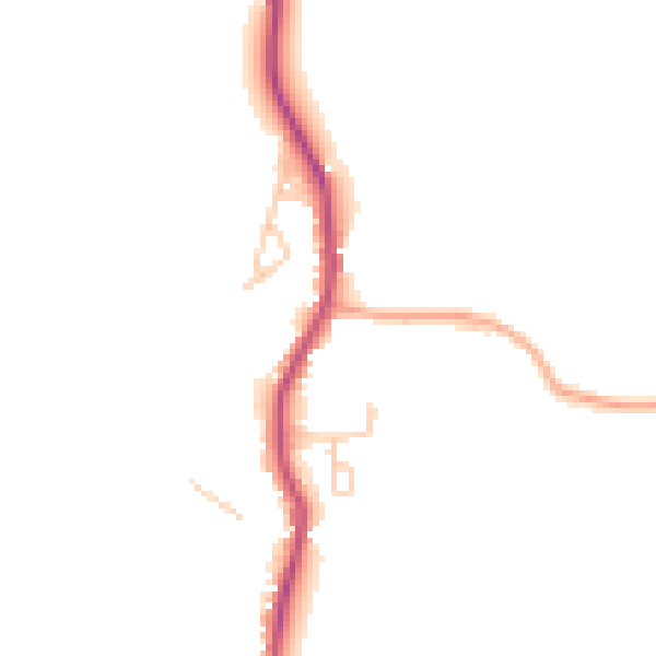 Daytime road noise heatmap for GU28 9HS