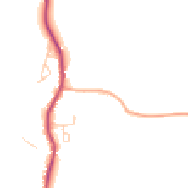 Daytime road noise heatmap for GU28 9JA