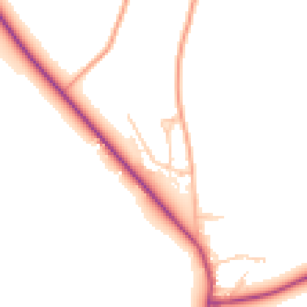 Daytime road noise heatmap for GU28 9NP