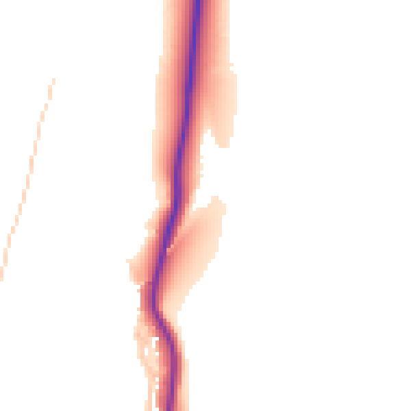 Daytime road noise heatmap for GU29 0AB