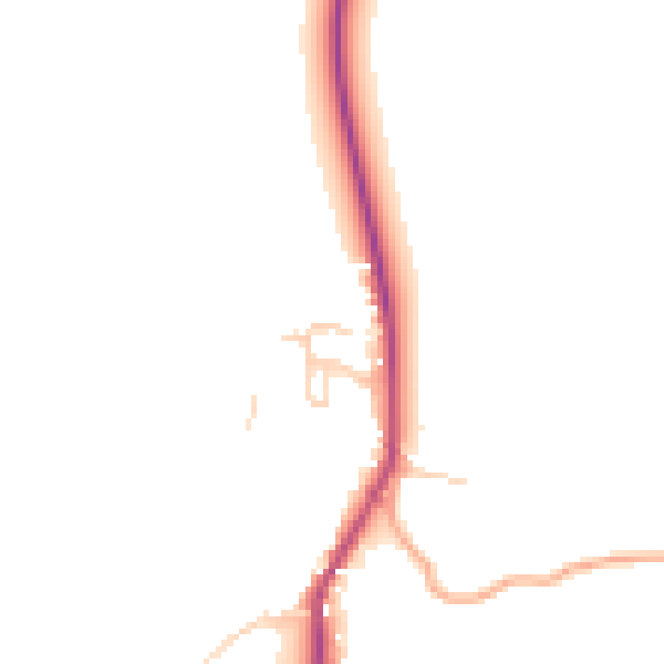 Daytime road noise heatmap for GU29 0AP