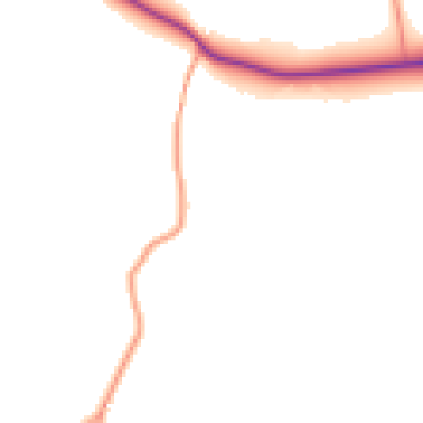 Daytime road noise heatmap for GU29 0BA