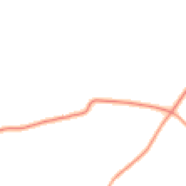 Daytime road noise heatmap for GU29 0DA