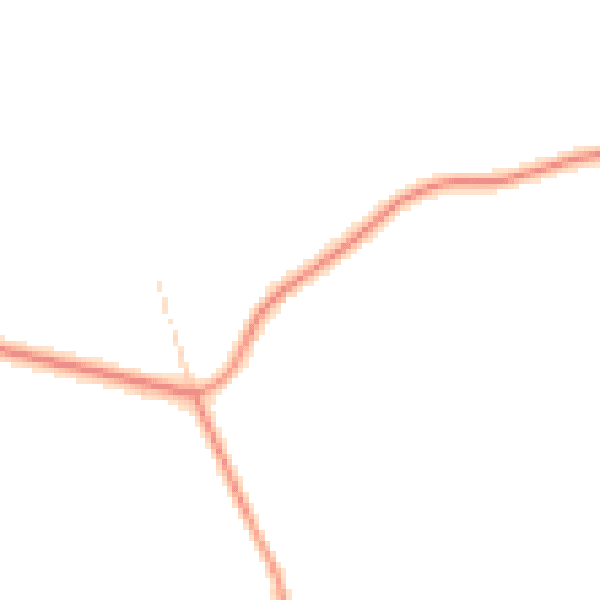 Daytime road noise heatmap for GU29 0DD