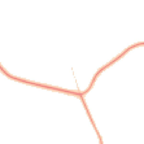 Daytime road noise heatmap for GU29 0DF