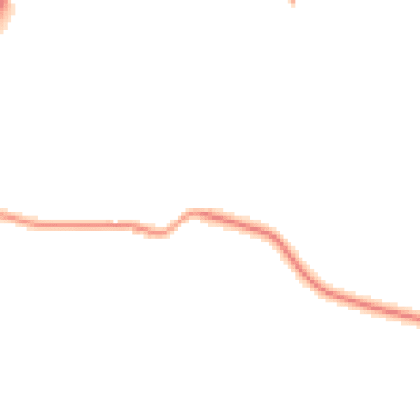 Daytime road noise heatmap for GU29 0DG