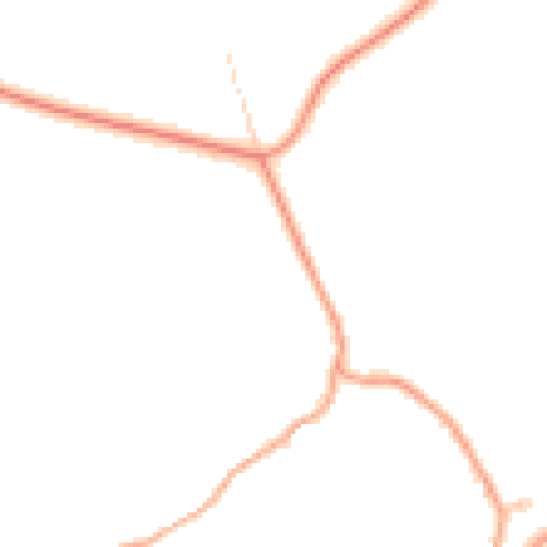 Daytime road noise heatmap for GU29 0DH