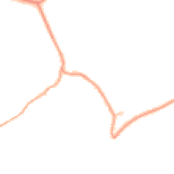 Daytime road noise heatmap for GU29 0DL