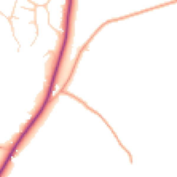 Daytime road noise heatmap for GU29 0ER