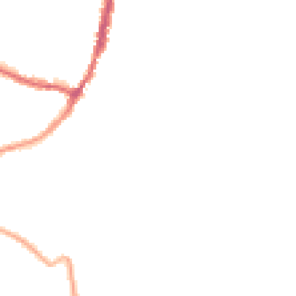 Night-time road noise heatmap for GU29 0ET