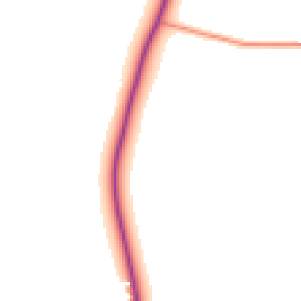 Daytime road noise heatmap for GU29 0HB