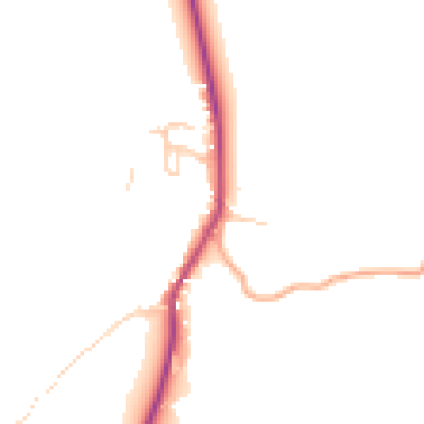 Daytime road noise heatmap for GU29 0HG