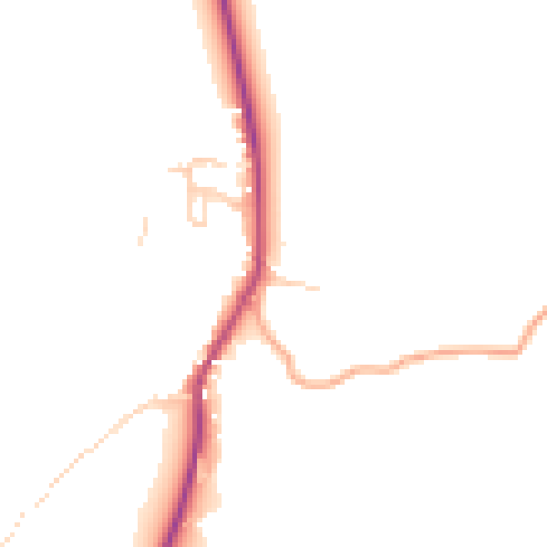 Daytime road noise heatmap for GU29 0HH