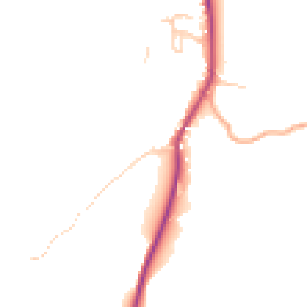 Daytime road noise heatmap for GU29 0HP