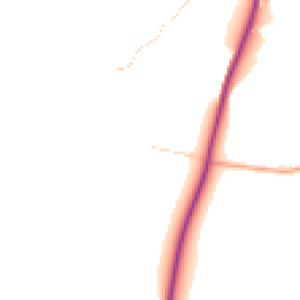 Daytime road noise heatmap for GU29 0HT