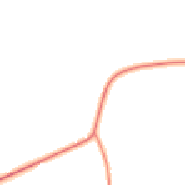 Daytime road noise heatmap for GU29 0JR
