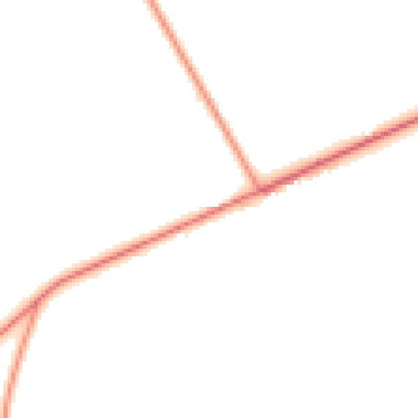 Daytime road noise heatmap for GU29 0JT