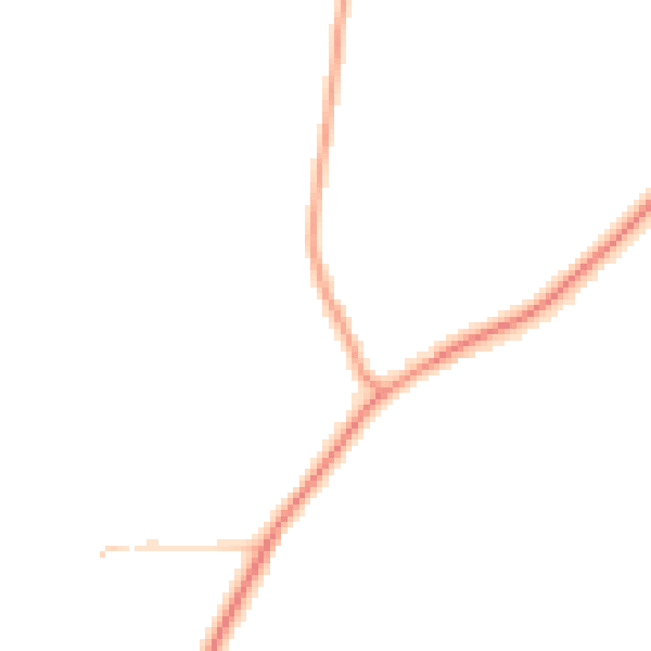Daytime road noise heatmap for GU29 0LR