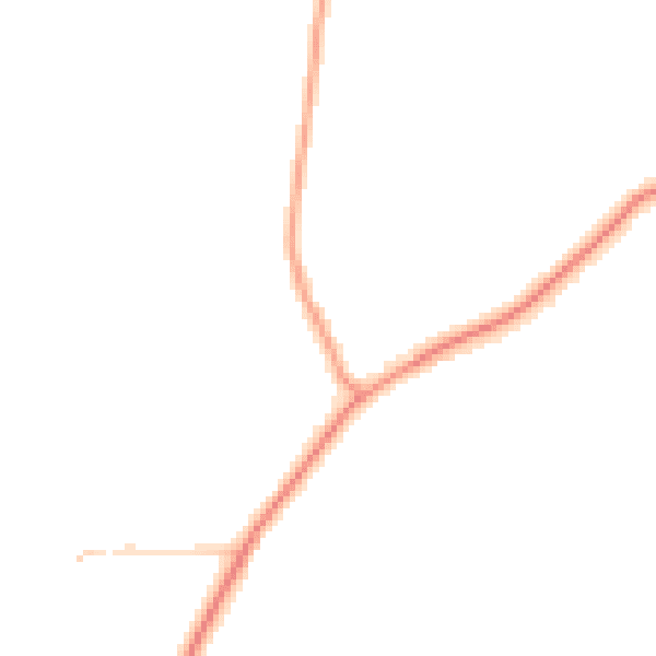 Daytime road noise heatmap for GU29 0LS