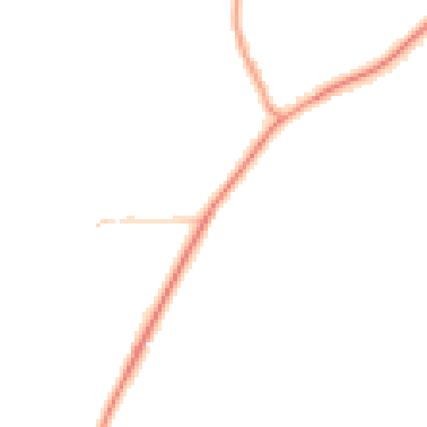 Daytime road noise heatmap for GU29 0LY