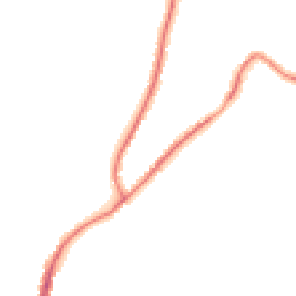 Night-time road noise heatmap for GU29 9AU