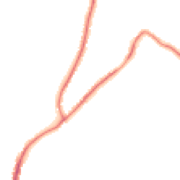 Night-time road noise heatmap for GU29 9AZ