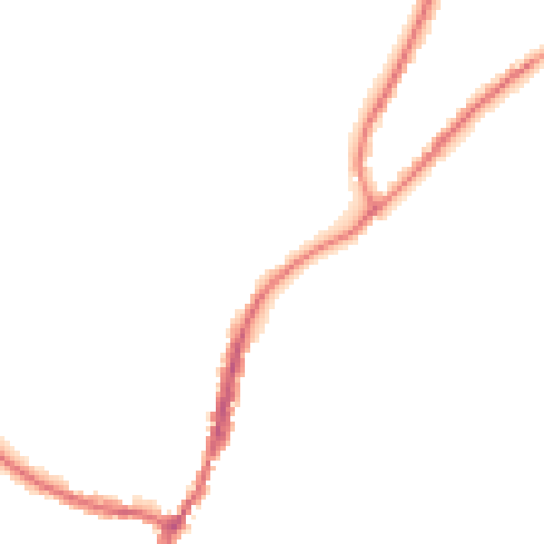 Night-time road noise heatmap for GU29 9DX