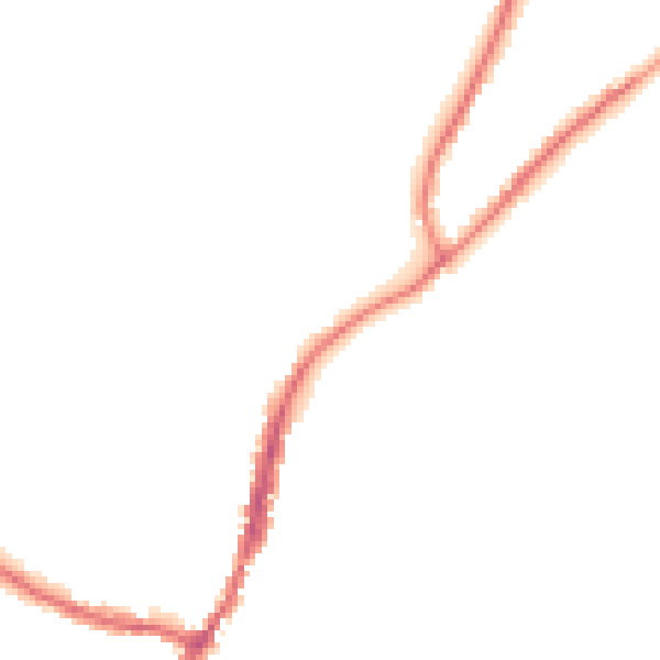 Night-time road noise heatmap for GU29 9DY