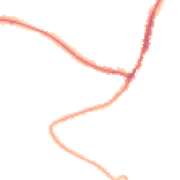 Night-time road noise heatmap for GU29 9JX