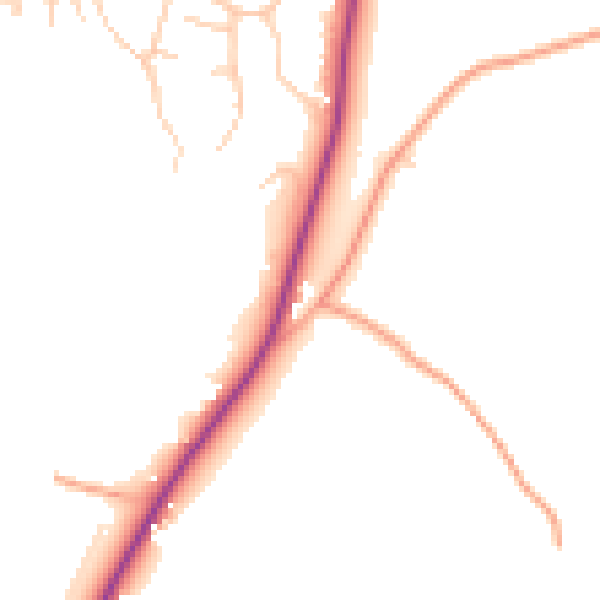 Daytime road noise heatmap for GU29 9QG