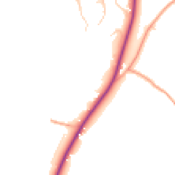 Daytime road noise heatmap for GU29 9QQ