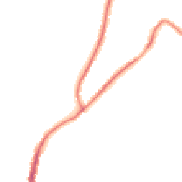 Night-time road noise heatmap for GU29 9RT