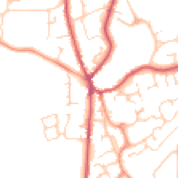 Daytime road noise heatmap for GU30 7AB