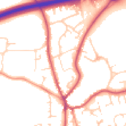 Daytime road noise heatmap for GU30 7AS