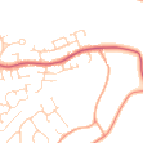 Daytime road noise heatmap for GU30 7BY