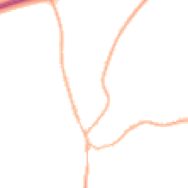 Night-time road noise heatmap for GU30 7DP